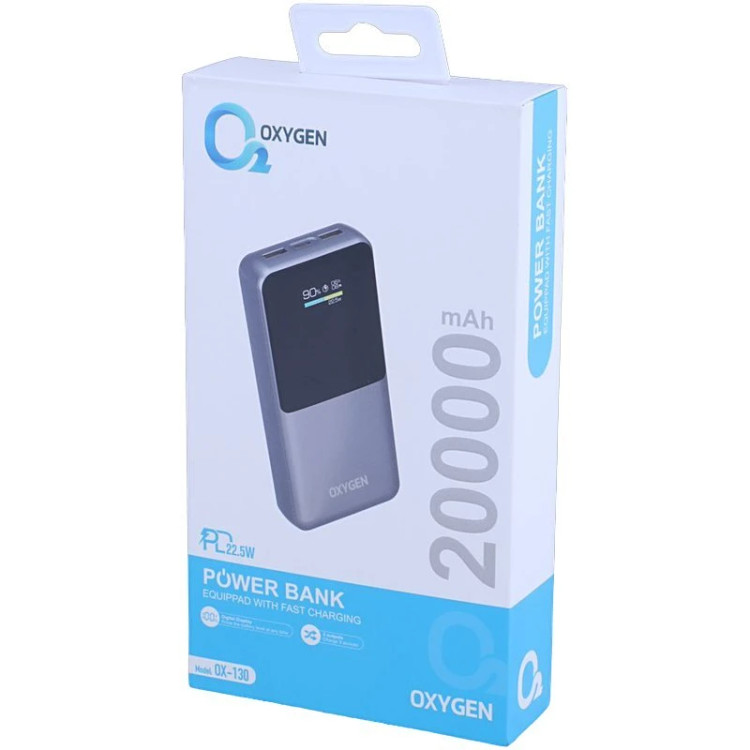 خرید و بررسی قیمت پاور بانک فست شارژ اکسیژن مدل OX-130 در فروشگاه اپل سزار