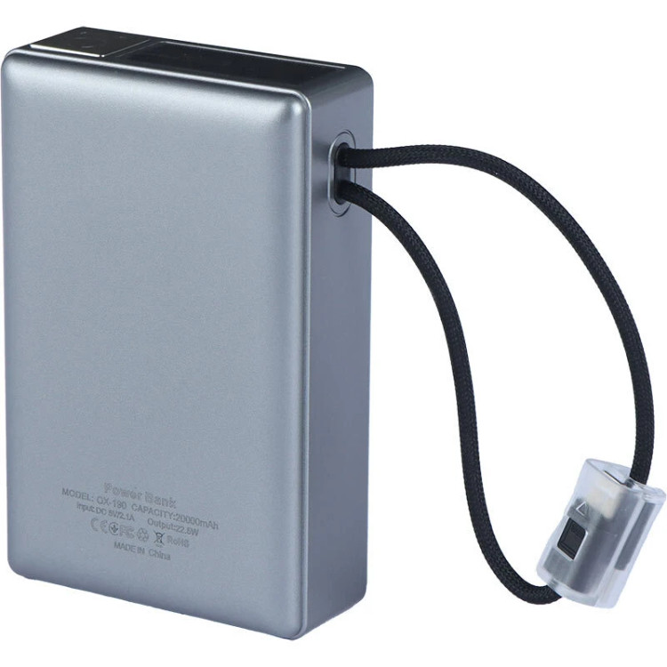 خرید و قیمت پاور بانک فست شارژ اکسیژن OX-190 با ظرفیت 20000 میلی آمپر ساعت از فروشگاه اپل سزار