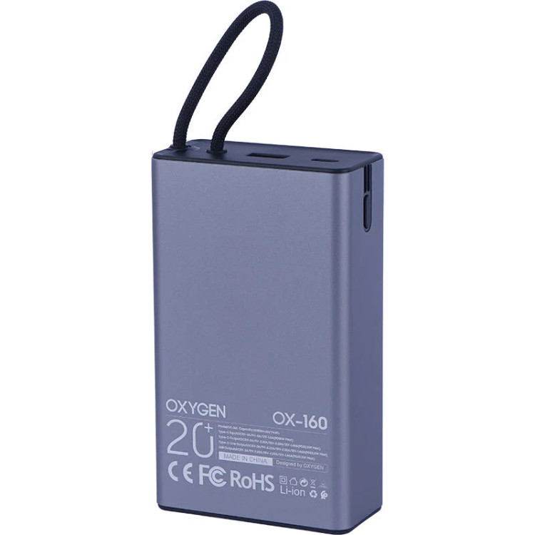 خرید و قیمت پاور بانک فست شارژ اکسیژن OX-160 از فروشگاه اپل سزار.