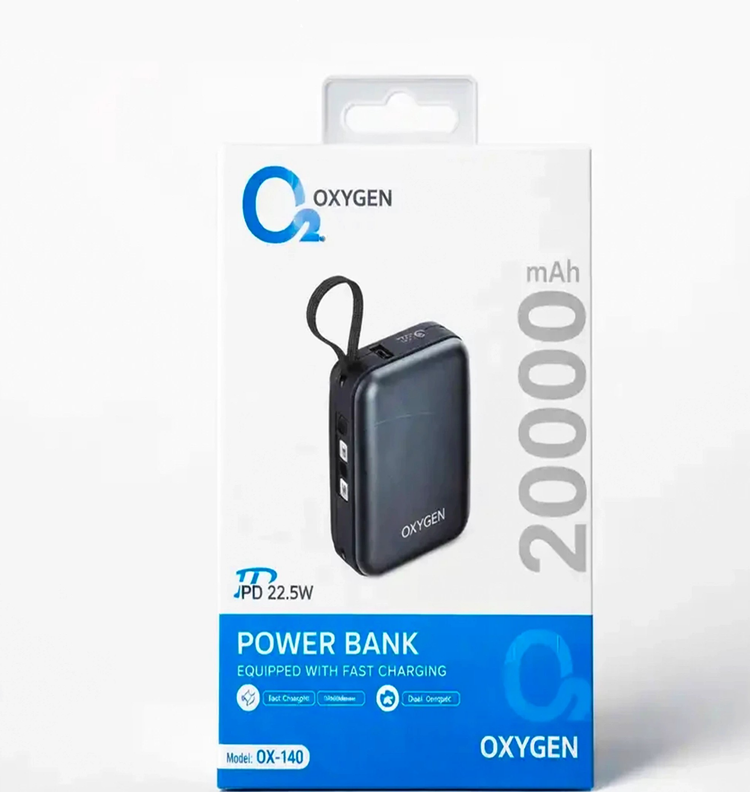 خرید و قیمت پاوربانک اکسیژن OX-140 با ظرفیت بالا از فروشگاه اپل سزار