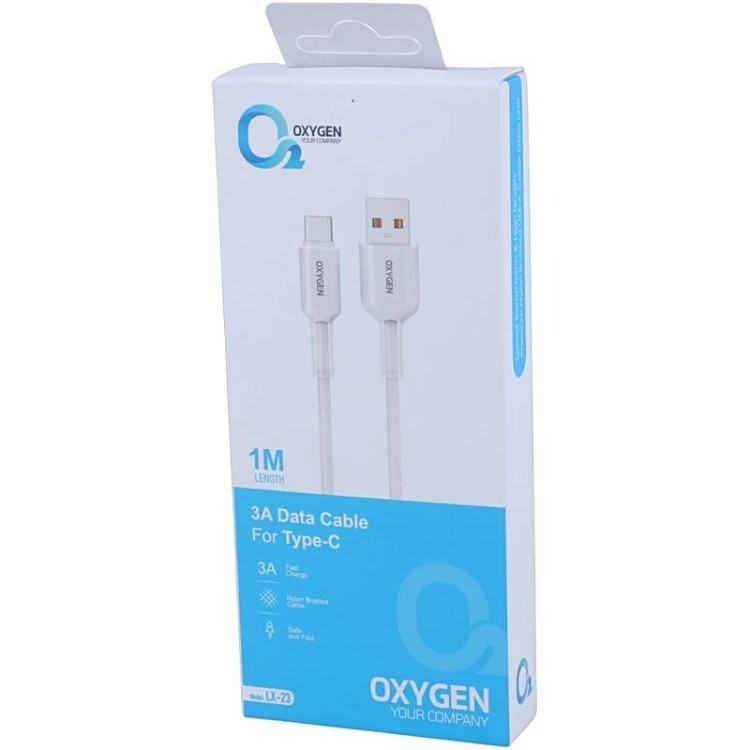 خرید و قیمت کابل تایپ سی فست شارژ 3 آمپر اکسیژن مدل LX-23 در فروشگاه اپل سزار