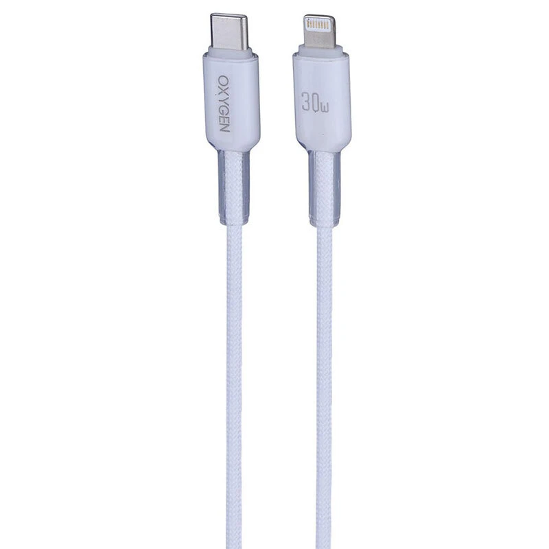 خرید و قیمت کابل تایپ سی به لایتنینگ فست شارژ 30 وات اکسیژن LX-23 در فروشگاه اپل سزار