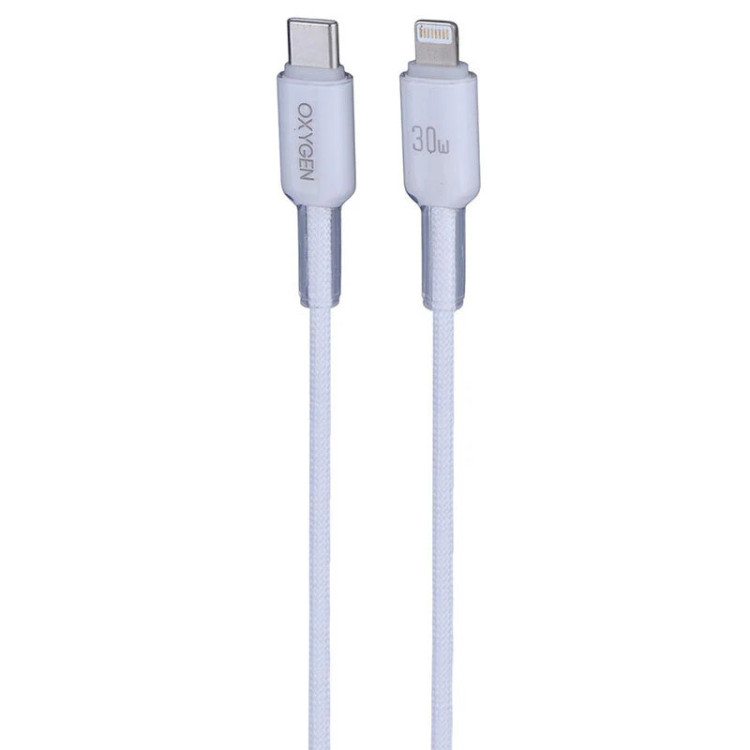 خرید و قیمت کابل تایپ سی به لایتنینگ فست شارژ 30 وات اکسیژن LX-23 در فروشگاه اپل سزار