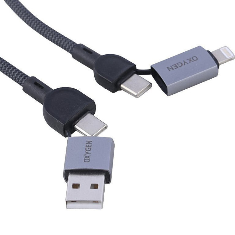 خرید و قیمت کابل شارژ و دیتا تایپ سی به تایپ سی اکسیژن LX-35 در فروشگاه اپل سزار
