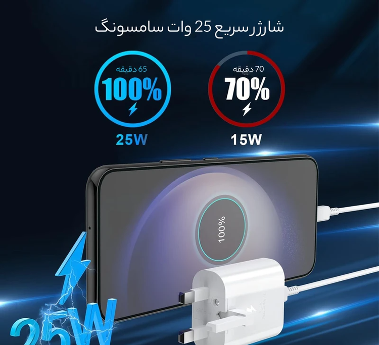 شارژر دیواری 25 وات سامسونگ مدل EP-TA800